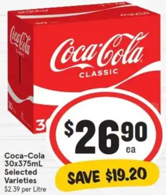 IGA Coca-Cola 30x375mL offer