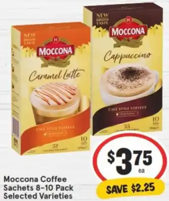 IGA Moccona Coffee Sachets 8-10 Pack offer
