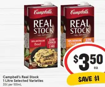 IGA Campbell's Real Stock 1 Litre offer