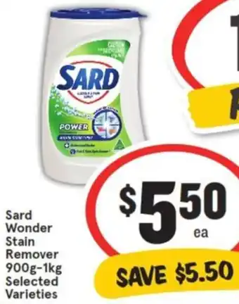 IGA Sard Wonder Stain Remover 900g-1kg offer