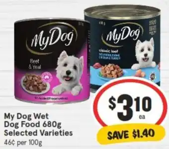 IGA My Dog Wet Dog Food 680g offer