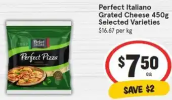IGA Perfect Italiano Grated Cheese 450g offer