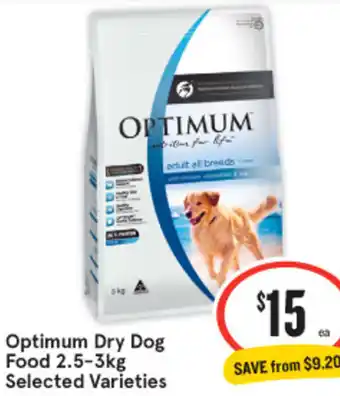 IGA Optimum Dry Dog Food 2.5-3kg offer