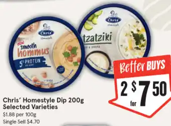 IGA Chris' Homestyle Dip 200g offer