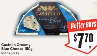 IGA Castello Creamy Blue Cheese 150g offer