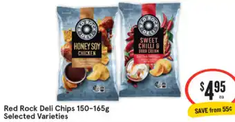 IGA Red Rock Deli Chips 150-165g offer