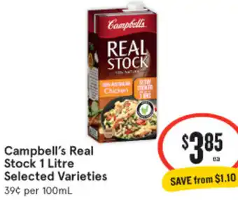 IGA Campbell's Real Stock 1 Litre offer
