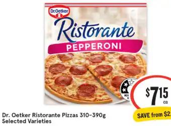 IGA Dr. Oetker Ristorante Pizzas 310-390g offer