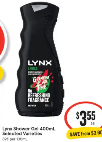 IGA Lynx Shower Gel 400mL offer