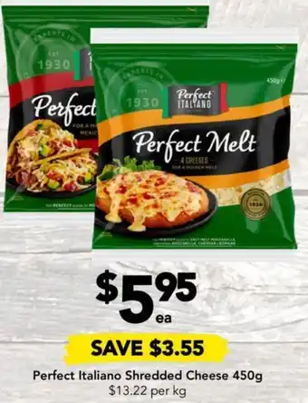 Drakes Perfect Italiano Shredded Cheese 450g offer