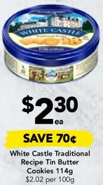 Drakes White Castle Traditional Recipe Tin Butter Cookies 114g offer