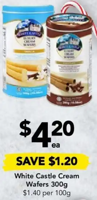 Drakes White Castle Cream Wafers 300g offer