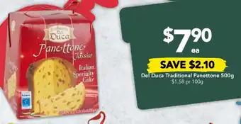 Drakes Del Duca Traditional Panettone 500g offer