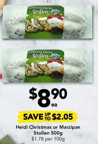 Drakes Heidi Christmas or Marzipan Stollen 500g offer