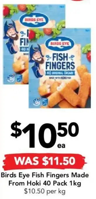 Drakes Birds Eye Fish Fingers Made From Hoki 40 Pack 1kg offer