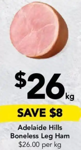 Drakes Adelaide Hills Boneless Leg Ham offer