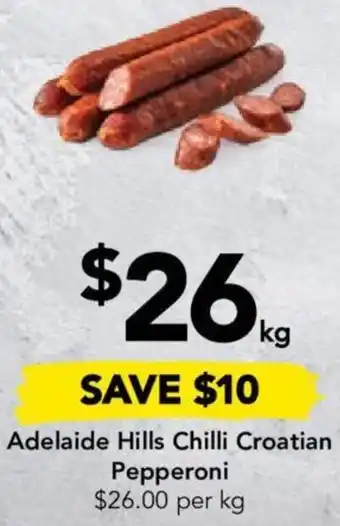 Drakes Adelaide Hills Chilli Croatian Pepperoni offer