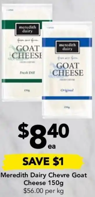 Drakes Meredith Dairy Chevre Goat Cheese 150g offer