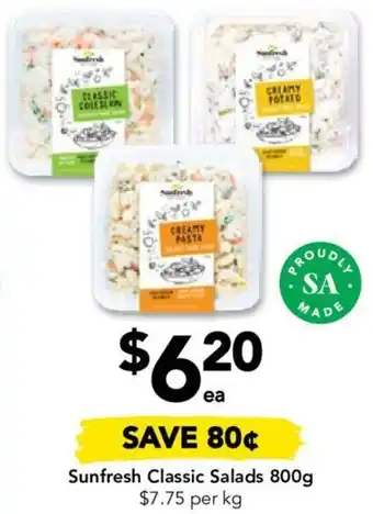 Drakes Sunfresh Classic Salads 800g offer
