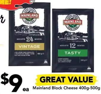 Drakes Mainland Block Cheese 400g-500g offer