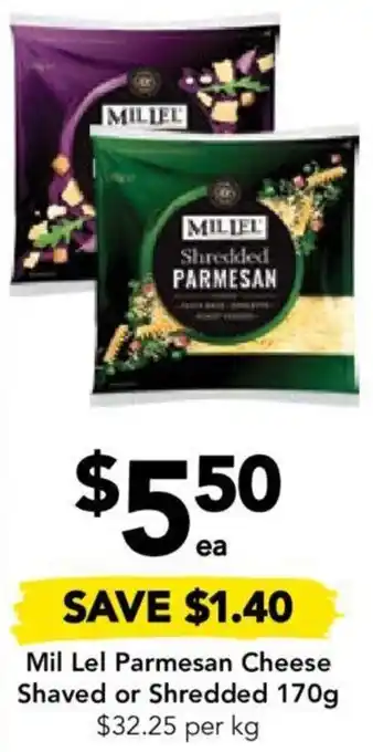 Drakes Mil Lel Parmesan Cheese Shaved or Shredded 170g offer