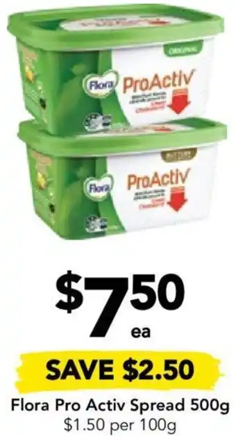 Drakes Flora Pro Activ Spread 500g offer