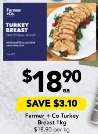 Drakes Farmer + Co Turkey Breast 1kg offer