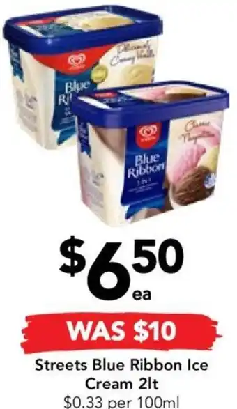 Streets Blue Ribbon Ice Cream 2lt
