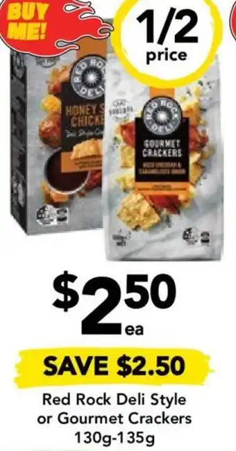Drakes Red Rock Deli Style or Gourmet Crackers 130g-135g offer