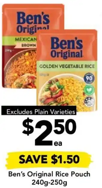 Drakes Ben's Original Rice Pouch 240g-250g offer