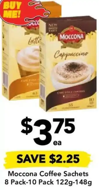 Drakes Moccona Coffee Sachets 8 Pack-10 Pack 122g-148g offer