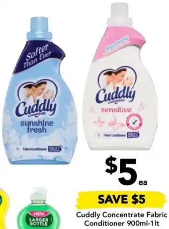 Drakes Cuddly Concentrate Fabric Conditioner 900ml-1lt offer