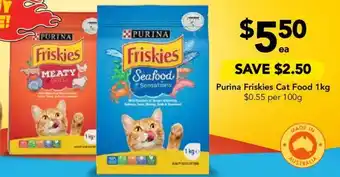 Drakes Purina Friskies Cat Food 1kg offer