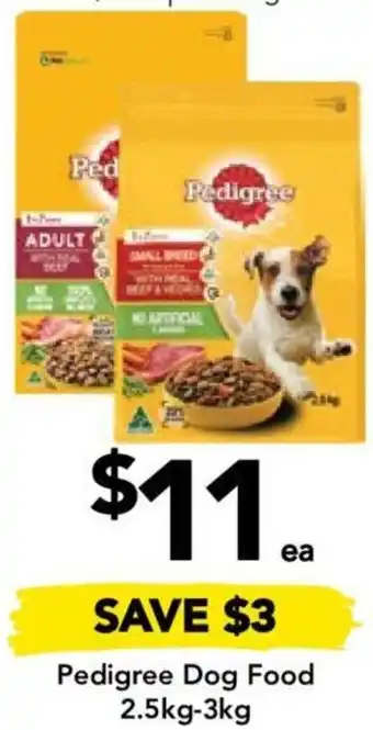 Drakes Pedigree Dog Food 2.5kg-3kg offer