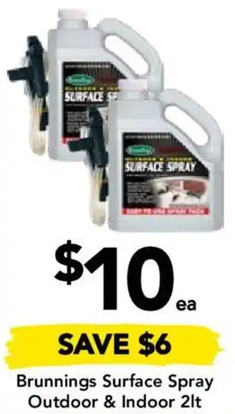 Drakes Brunnings Surface Spray Outdoor & Indoor 2lt offer