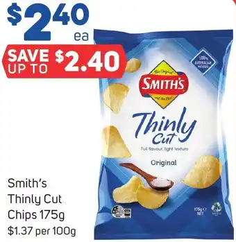 Foodland Smith's Thinly Cut Chips 175g offer