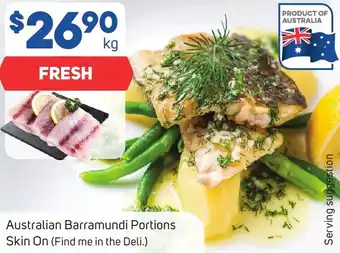 Foodland Australian Barramundi Portions Skin On offer