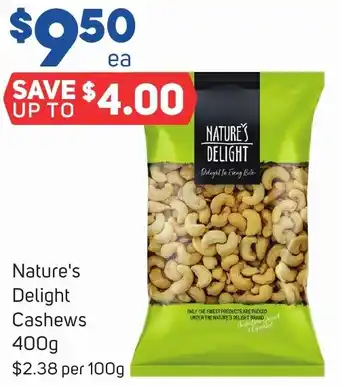Foodland Nature's Delight Cashews 400g offer