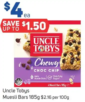 Foodland Uncle Tobys Muesli Bars 185g offer