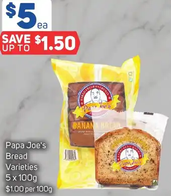 Foodland Papa Joe's Bread Varieties 5 x 100g offer