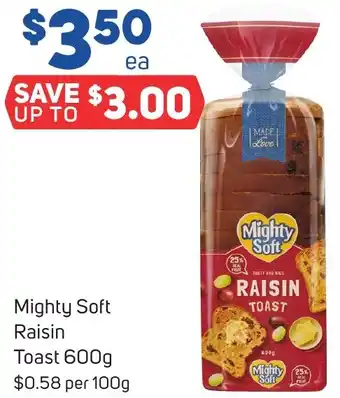 Foodland Mighty Soft Raisin Toast 600g offer