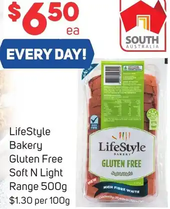 Foodland LifeStyle Bakery Gluten Free Soft N Light Range 500g offer