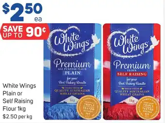 Foodland White Wings Plain or Self Raising Flour 1kg offer