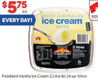 Foodland Foodland Vanilla Ice Cream 2 Litre offer