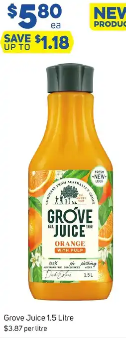 Foodland Grove Juice 1.5 Litre offer