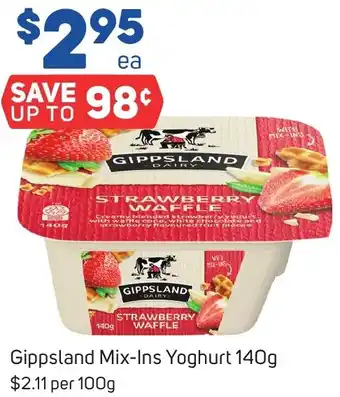 Foodland Gippsland Mix-Ins Yoghurt 140g offer