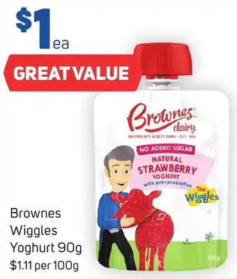 Foodland Brownes Wiggles Yoghurt 90g offer