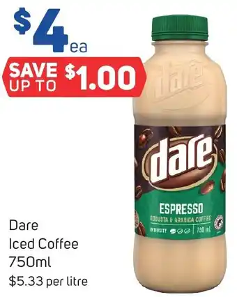 Foodland Dare Iced Coffee 750ml offer