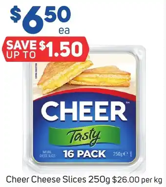 Foodland Cheer Cheese Slices 250g offer