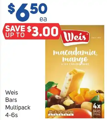 Foodland Weis Bars Multipack 4-6s offer